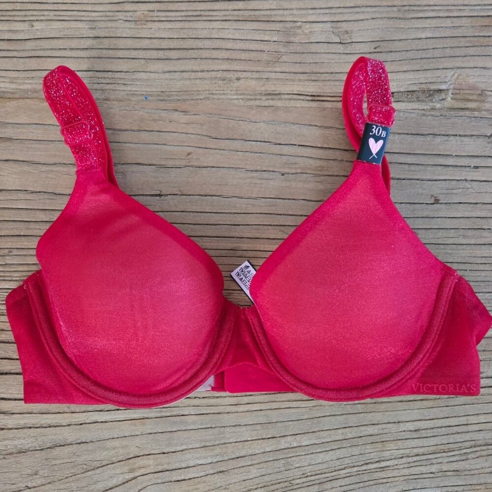 Victoria's Secret Light Linned Perfect Coverage Underwire Bra sz 30B New